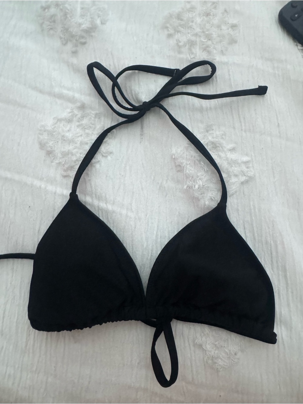 aerie Black Triangle Bikini Top